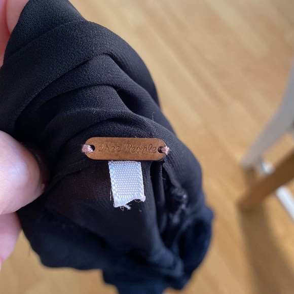 Free People womens  top black s/m sheer black long sleeve. - Picture 9 of 14